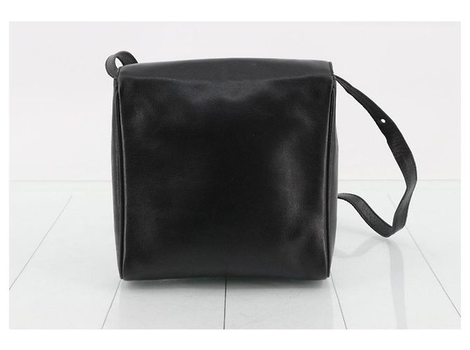 Céline Celine Triomphe Bolso Cuero Negro - vista 10