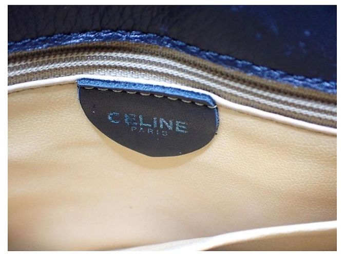 Céline Celine Triomphe Bolso Cuero Negro - vista 2