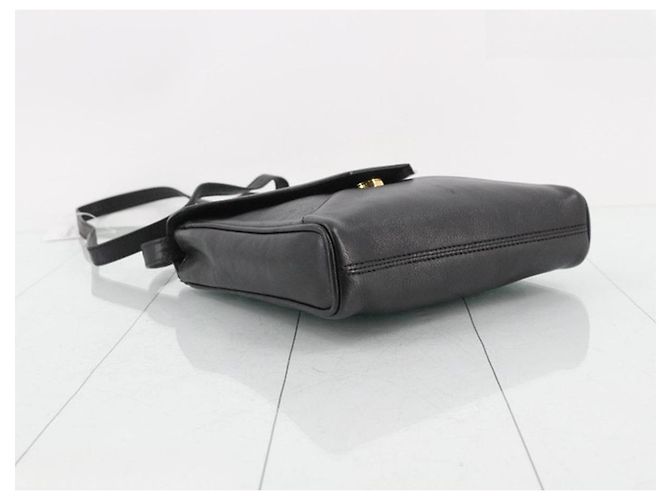 Céline Celine Triomphe Bolso Cuero Negro - vista 7