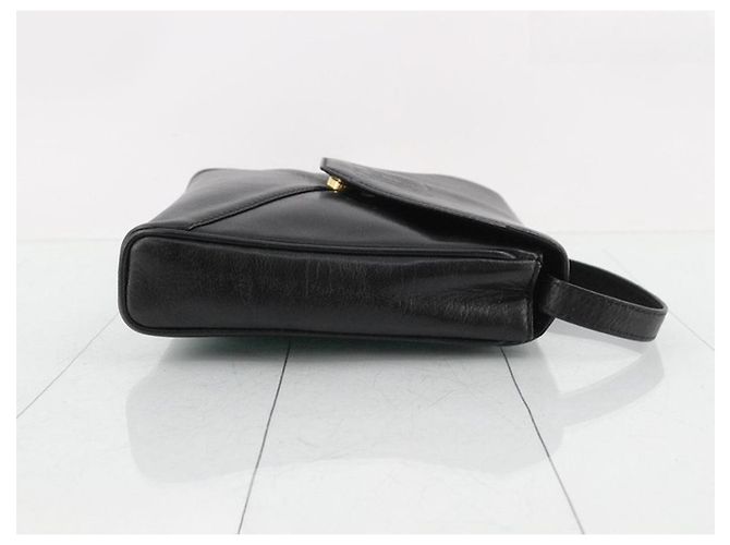 Céline Celine Triomphe Bolso Cuero Negro - vista 9