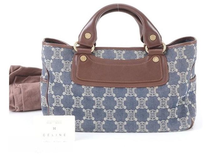 Bolso Céline Boogie Denim Macadam Azul Castaño - vista 11