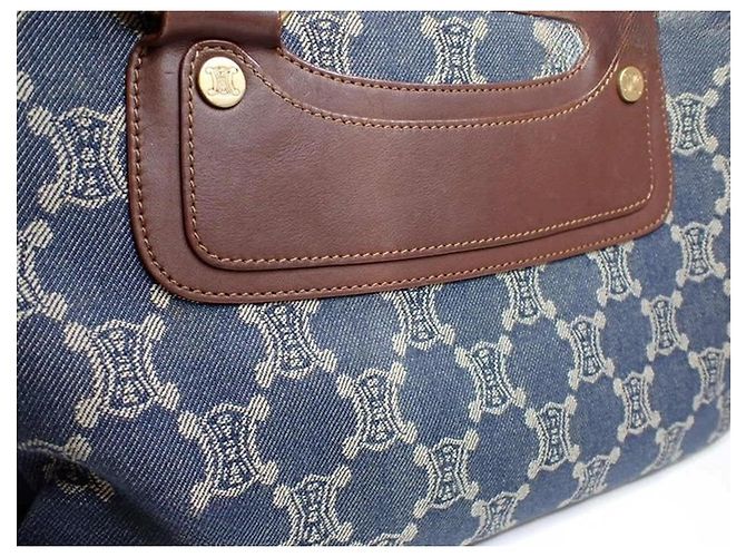 Bolso Céline Boogie Denim Macadam Azul Castaño - vista 4