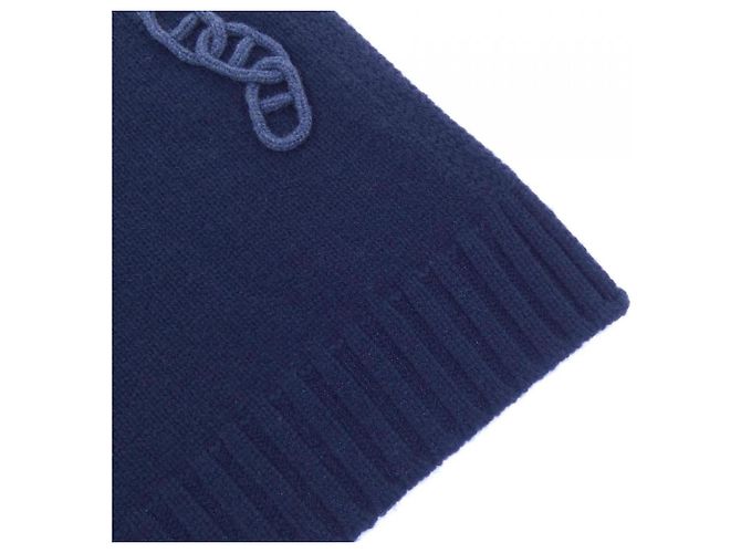 Hermès Stole Hermes Maillons Traces Bleu Marine - vue 2