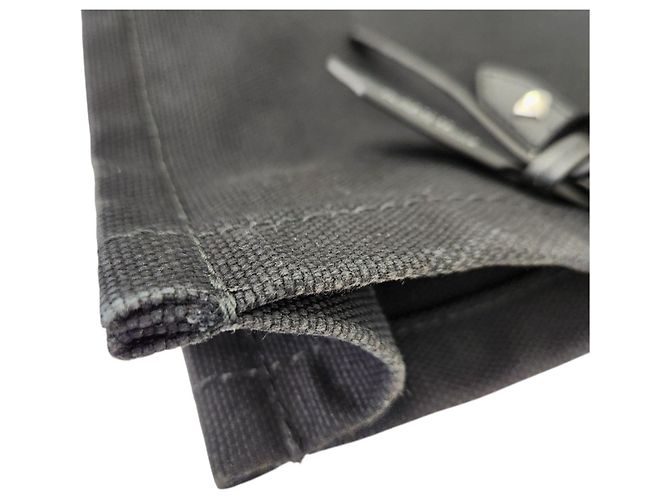 Jimmy Choo Logo Canvas Tote Bag Schwarz - Ansicht 13