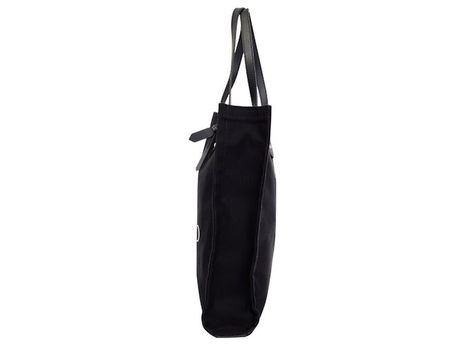 Jimmy Choo Logo Canvas Tote Bag Schwarz - Ansicht 2