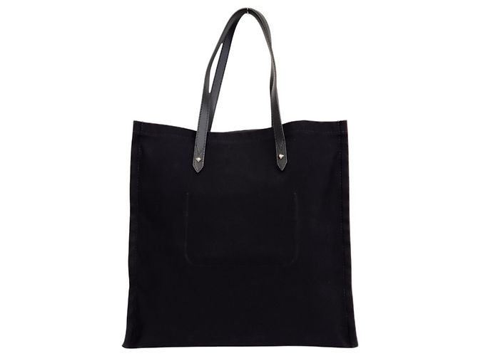 Jimmy Choo Logo Canvas Tote Bag Schwarz - Ansicht 3