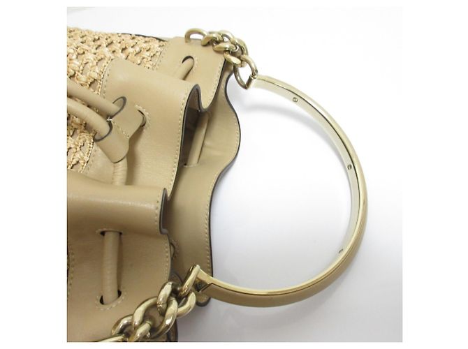 Borsa a secchiello Bonbon Jimmy Choo Beige - vista 7