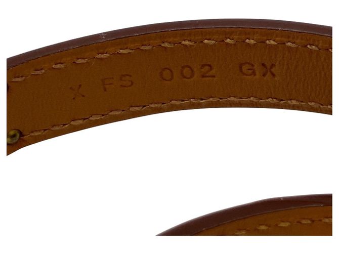 Brazalete Hermès Kelly Bangle Double Tour Castaño - vista 3