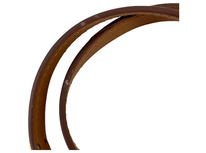 Brazalete Hermès Kelly Bangle Double Tour Castaño - vista 6