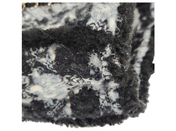 Saco Tote acolchoado em tweed Chanel Coconeige Collection Branco Azul - vista 13