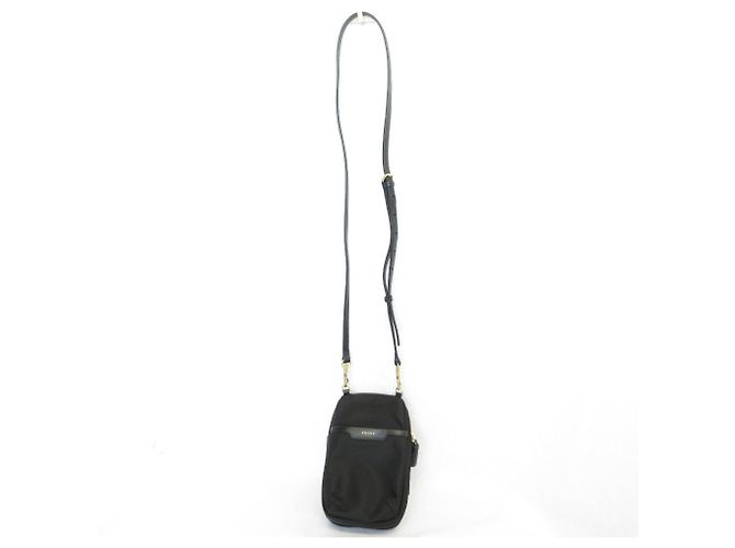 Anya Hindmarch Essentials Crossbody Eyes Nylon Shoulder Pouch Nero - vista 3