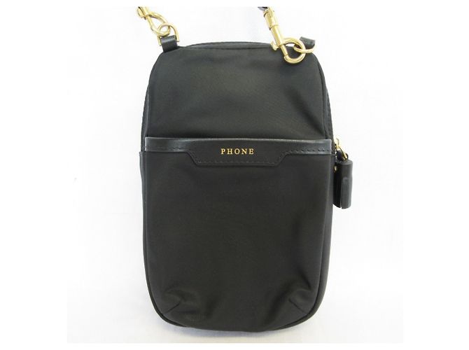 Anya Hindmarch Essentials Crossbody Eyes Nylon Shoulder Pouch Nero - vista 4