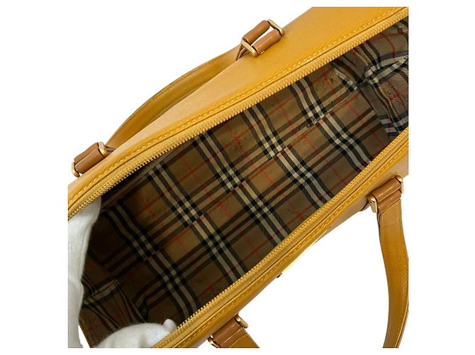 Borsa a mano Burberry in pelle gialla Giallo - vista 7