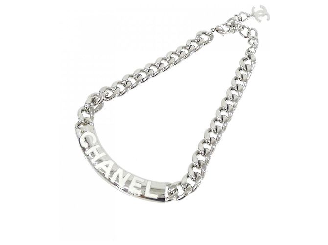 Collier Chanel ABE815 Argenté Blanc - vue 2