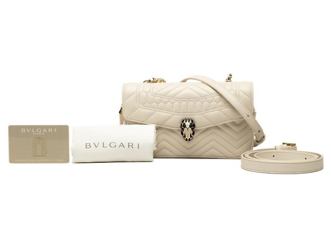 Bulgari Borsa a tracolla Bvlgari Serpenti Forever Bianco - vista 6