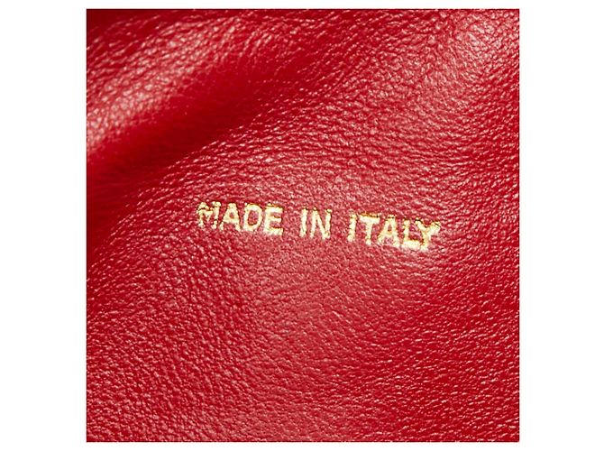 Borsa a tracolla e spalla con catena Chanel Matelassé Coco Mark Rosso - vista 11