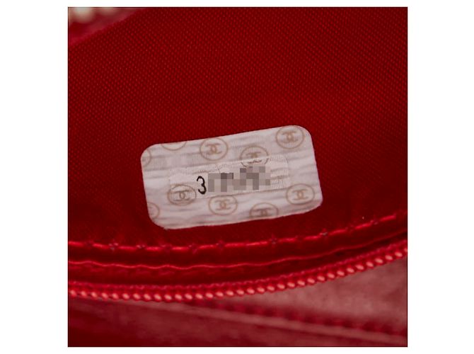 Borsa a tracolla e spalla con catena Chanel Matelassé Coco Mark Rosso - vista 12