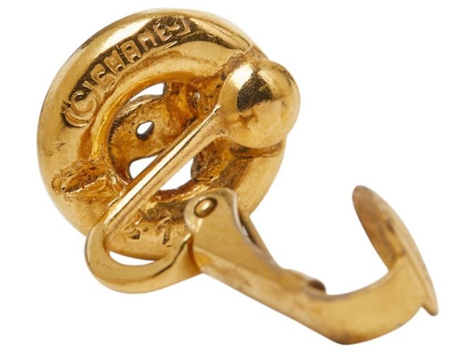 Chanel Coco Mark Round Motif Clip-Ohrringe Golden - Ansicht 5