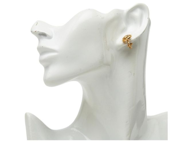 Chanel Coco Mark Round Motif Clip-Ohrringe Golden - Ansicht 6