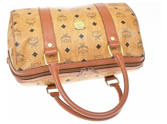 Mochila MCM Visetos de couro castanho Marrom - vista 7