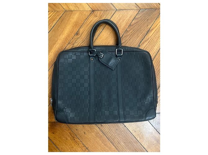 Pasta Louis Vuitton Damier Graphite Preto - vista 10