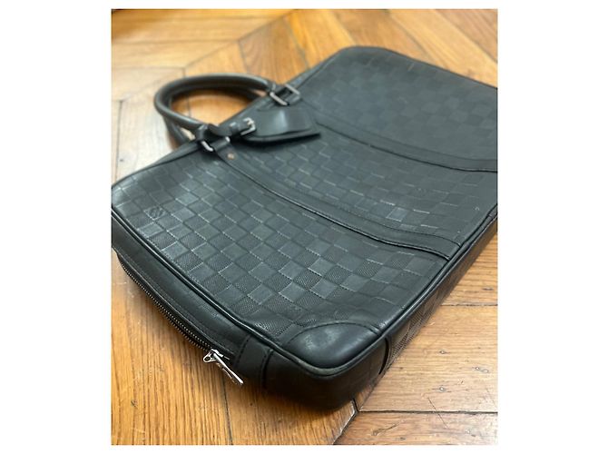 Pasta Louis Vuitton Damier Graphite Preto - vista 8