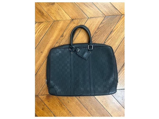 Pasta Louis Vuitton Damier Graphite Preto - vista 9