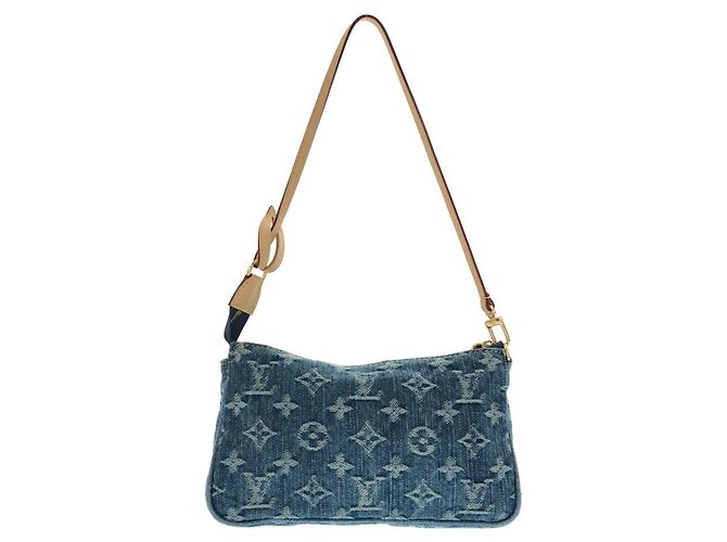 Louis Vuitton Monogram Denim Pochette Accessoires Blau - Ansicht 2