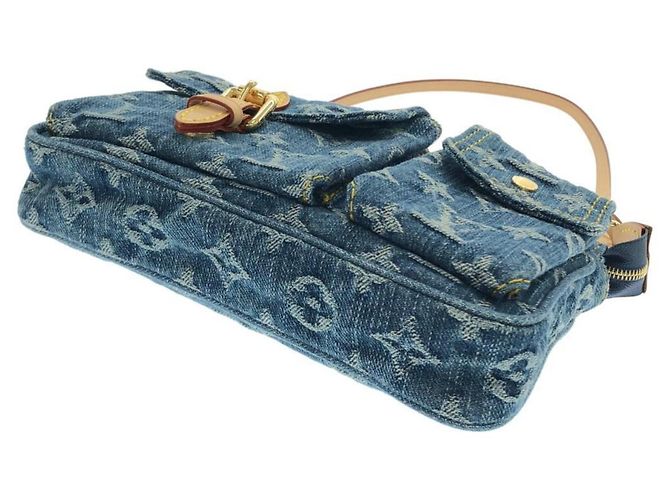 Louis Vuitton Monogram Denim Pochette Accessoires Blau - Ansicht 3