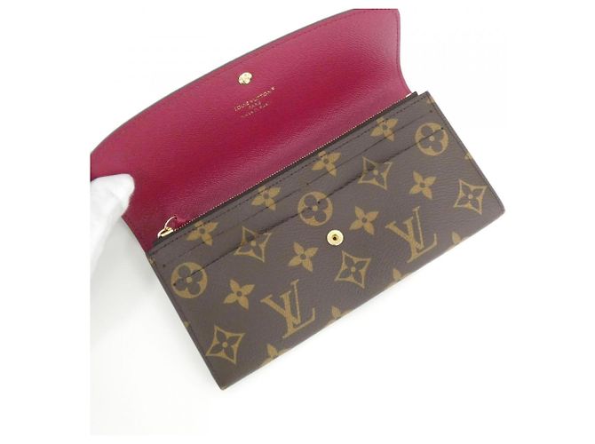 Louis Vuitton Monogram Portefeuille Emilie Wallet Marrone - vista 3