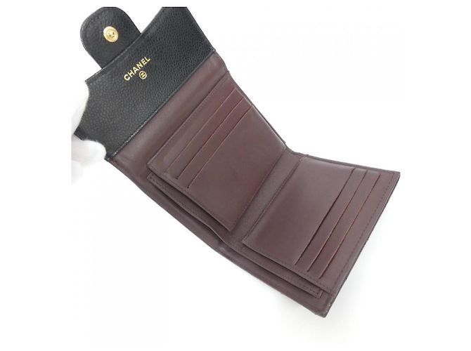 Chanel Timeless Classic Line AP0231 Geldbörse Schwarz Bordeaux - Ansicht 6