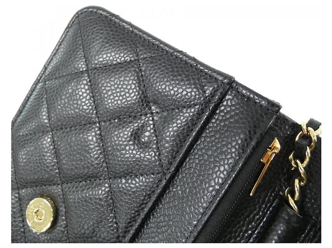 Portafoglio a catena/spalla Chanel Timeless Classic Line Nero Bordò - vista 8