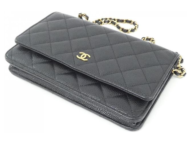 Portafoglio a catena/spalla Chanel Timeless Classic Line Nero Bordò - vista 3
