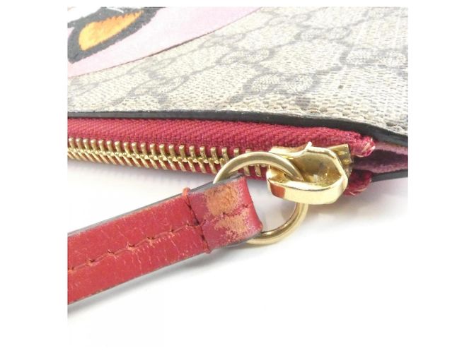 Borsa Gucci 506280 GG Supreme Rossa Beige Rosso - vista 7