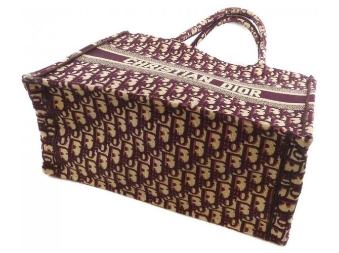 Christian Dior DIOR OBLIQUE Book Tote Bordò - vista 3