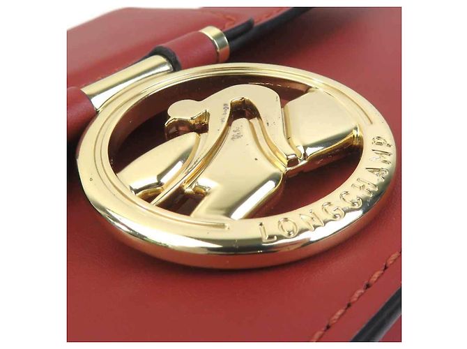 Longchamp Schultertasche aus Leder in Rotbraun - Ansicht 10