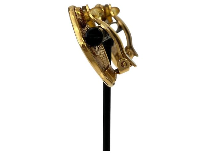 Orecchini a clip Chanel Cambon Plate Gold D'oro - vista 6