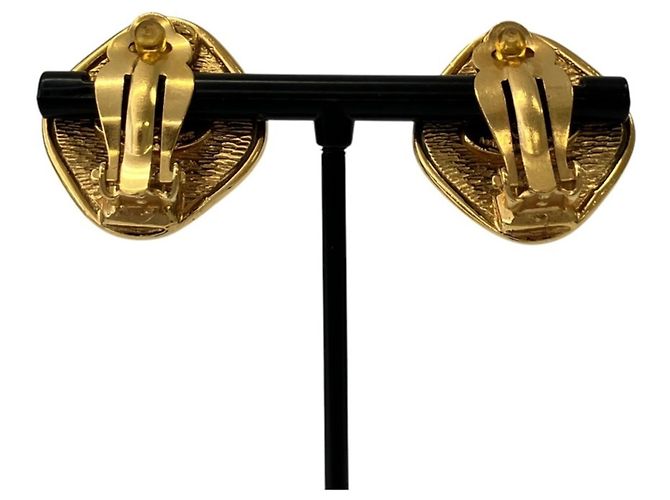Orecchini a clip Chanel Cambon Plate Gold D'oro - vista 7