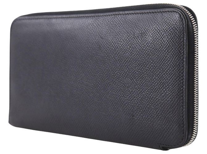 Hermès Hermes Azap Zip Around Silk'in Epsom Long Negro - vista 2