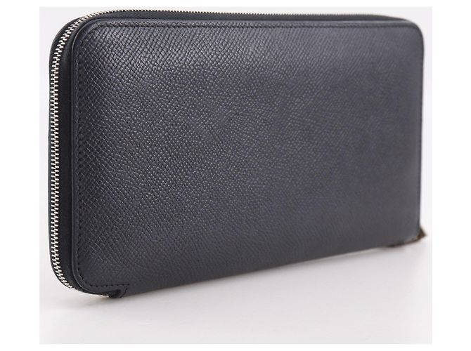 Hermès Hermes Azap Zip Around Silk'in Epsom Long Negro - vista 3