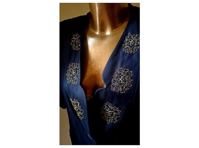 Autre Marque Blazer Marta Palmieri Azul Bordado - vista 3