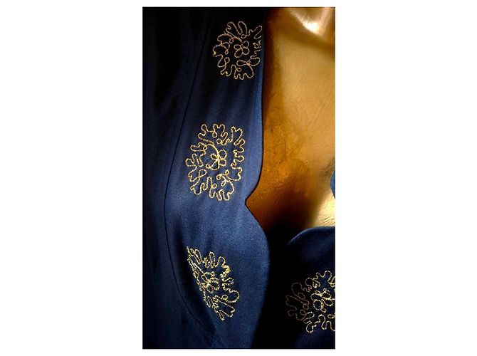 Autre Marque Blazer Marta Palmieri Azul Bordado - vista 4