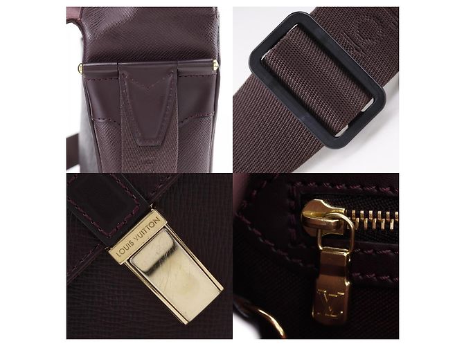 Louis Vuitton Yaranga Messenger Taiga Leather Medium Burdeos - vista 7