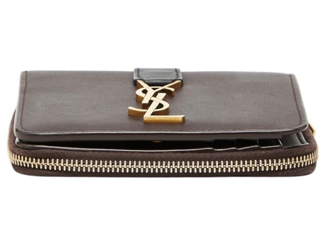 Autre Marque Cartera compacta Saint Laurent YSL Logo Cassandra Castaño Negro - vista 3