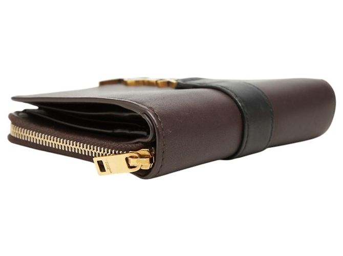 Autre Marque Cartera compacta Saint Laurent YSL Logo Cassandra Castaño Negro - vista 4