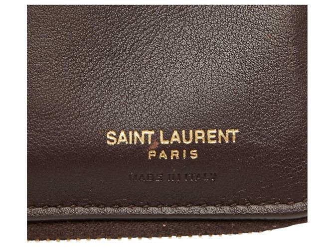 Autre Marque Cartera compacta Saint Laurent YSL Logo Cassandra Castaño Negro - vista 8