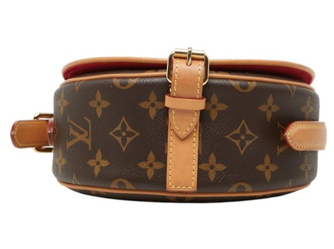 Borsa a tracolla Louis Vuitton Monogram Tambourin Marrone - vista 3
