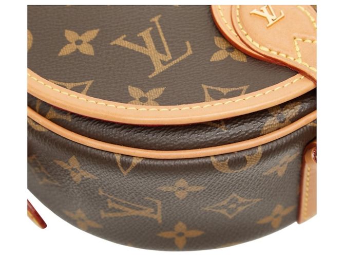 Borsa a tracolla Louis Vuitton Monogram Tambourin Marrone - vista 4