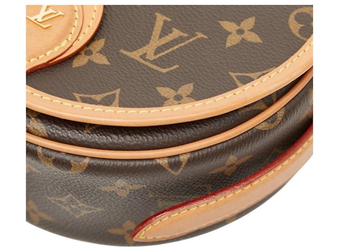 Borsa a tracolla Louis Vuitton Monogram Tambourin Marrone - vista 5