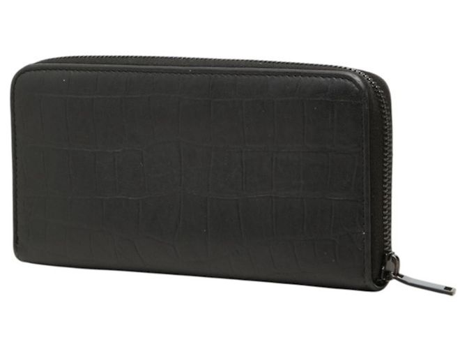 Autre Marque Cartera larga de piel negra Saint Laurent Negro - vista 2